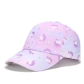 Rosa-lila Farbverlauf Mädchen Einhorn Baseballkappe mit Regenbogen- und Sternmustern - Stern Regenbogen Einhorn - Lila