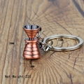 3D miniature coffee dripper and pot metal keychain in antique bronze finish - Filter Pot/Sharing Jug (Red Copper)