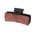 Pinza de pelo estilo cowboy vintage con motivos de girasol y estampado de leopardo - 90049-Girasol Leopardo