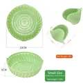 Set cestello per friggitrice ad aria in silicone verde menta con guanti e misure - Gen 2 Verde 19cm + Guanti