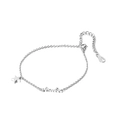 Bracciale in argento con ciondolo a stella e scritta lucky in acciaio inossidabile - Color Acciaio (KB113840-KSP)