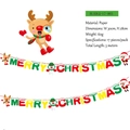 Detail of 3M Christmas banner set with 17 paper pennants featuring Santa and Reindeer - Snowflake Letter Banner (HLSDLQ-17-005)
