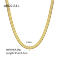 Flache Schlangenkette aus Edelstahl in Gold, 0,36 cm breit, 45 cm plus 6 cm Verlängerung - Flache Schlangenkette (JDN20134-1)