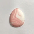 Mini drop-shaped finger cushion puff with pink and white marble texture on white background - Bulk/Loose Packaging / Pink White Marble