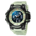 SMAEL camouflage sports watch in mint green and black with dual display and shock resistance - Grass Green