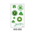 Waterproof St. Patrick's Day shamrock temporary tattoo sticker variant WS-055 - WS-055