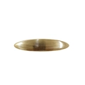 Barrette à cheveux ovale dorée minimaliste avec texture rayée sur alliage métallique - Or Brossé