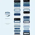 Retro memory layering style white kraft paper tape with blue vintage label designs - Memory Overlay