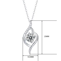 925 silver moissanite pendant 25mm height and 14.5mm width sizing details - 40cm+5cm / Spiral Intertwined Style (P10472)