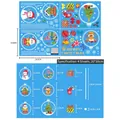 Detailblatt der Weihnachts-Fensteraufkleber mit Weihnachtsmann, Schneemännern und Rentieren - Bunte Hängekugel BQ027