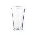 Aurora glass straw cup with Gorgeous logo on a thick stable base in transparent finish - White (Single Cup)