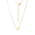 Collier cœur doré minimaliste avec lettre T gravée sur une chaîne à mailles fines - Lettre T / Or