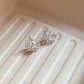 Elegant silver starburst stud earrings featuring a minimalist multi-point geometric design - One Size / Silver Earring Post Firework Stud Earrings