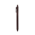 Brown macaron retractable gel pen with clip and matte finish on white background - Morandi Dark Brown