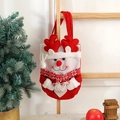 Sacchetto regalo di Natale in maglia a renna con dettagli in peluche 3D e manici - Alce / 24*43.5cm