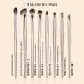 Make-up-Pinsel-Set 8-teilig in Champagner-Gold mit Farbverlauf-Borsten für Profis - 8-teiliges Vergoldetes Set + OPP Tasche