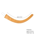 Orange curved foaming bath net sponge with white lanyard for body cleansing and scrubbing - 32cm Regular Tail / Earthy Yellow