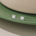 Pendientes de botón minimalistas de plata de ley S999 con forma de estrella de ocho puntas - Plata 990 / Plateado