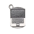 Antique silver laptop alloy charm pendant for DIY bracelets and necklaces - Laptop
