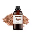 Organic cold pressed flax seed oil 100ml in dark glass bottle for hair and skin care - Flax Seed Oil 100ml