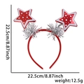 Cerchietto natalizio con stelle rosse e motivi bianchi, misura 22,5 cm per feste bimbi - Stile Stella Rossa E Bianca
