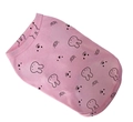 Pink cartoon print pet polo shirt with bunny and bear patterns for small dogs and cats - S / Tops / Pink (Rabbit Print Style)
