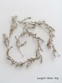 Ghirlanda di foglie artificiali dorate da 160cm con glitter per albero di Natale - Stile Ramificato Oro con Ganci (Stile B)