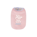 Pink fleece pet vest with cute cartoon puppy embroidery and purple trim for small dogs - S / Pink