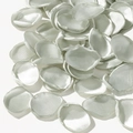 Scattered off-white silk rose petals with shimmering satin finish for wedding decor - Cream Silver (39)