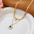 Luxury Double Layer Green Zircon