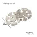 Casse-tête en anneau métallique argenté, jouet de 48mm de diamètre pesant 58g - Flocon de neige