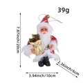 Babbo Natale in piedi di peluche con sacco dorato e campanello, decoro da 20 cm - Cappello Stampato Rosso