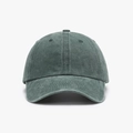 Gorra de béisbol clásica en algodón lavado gris oscuro con acabado retro vintage - Verde