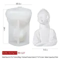 Silicone mold for DIY bubble girl statue candle with precise dimension markings - Bubble Blowing Girl RX-127