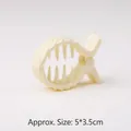 Creamy beige matte hair claw clip for high ponytail, sized 5x3.5cm for women's hair - 5*3.5cm / Twill Creamy White