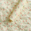 Cream-colored floral bouquet wrapping paper with delicate pink rose and leaf patterns - Rose Sydney Paper [Style B]