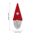 Red Christmas Gnome wine bottle cover with snowflake embroidery and 34cm height dimensions - Plush Snowflake Cover-Red