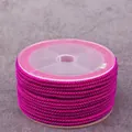 DIY rose red 2mm pineapple braided jewelry cord spool for necklaces and crafts - Rose Red