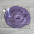 Purple metallic spiral ceiling decorations in clear packaging with plastic hooks - Single Spiral / Light Purple