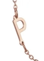 DIY stainless steel rose gold necklace with letter P pendant on white background - Letter P / Rose Gold