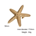 Diagramma tecnico dell'anello stella marina in oro 18 carati con misure e peso - Forma a Stella Marina (JR679-Gold) / Oro