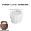 Geometric diamond pattern silicone mold for resin candle cups and storage dishes - Diamond Candle Cup
