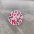 Mini plastic cowboy hat with pink and white cow print for creative DIY crafts - Red Cow Pattern Cowboy Hat