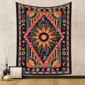 Bohemian sun and moon tapestry wall hanging with celestial patterns for home room decor - 73X95CM (Cross-border Brushed) / Black Red Gold (GT107508)