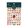 Vintage wax seal 5D nail art stickers with bee and floral motifs in red and gold - TS-096 Wax Seal Sealing