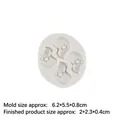 White silicone skull mold for Halloween fondant and DIY baking, size 6.2x5.5x0.8cm - Style 4 Skull Head Mold (Grey)