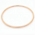 Minimalist 2mm stackable bangle in rose gold finish with high polish stainless steel - 55mm / Rose Gold / 1 Piece