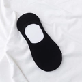 Breathable mesh low cut no show socks in black color with non-slip reinforced edges - Mesh Invisible Women's Socks / Black