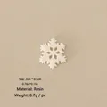 Miniature white resin snowflake decoration for DIY Christmas village and crafts - No.6 - 2cm Resin Glitter Snowflake