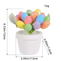 Colorful 12cm Easter egg plant in white pot with speckled finish for garden decor - Silver Spotted Style (P3-34)